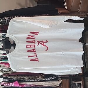 Univ of Alabama White Long Sleeve T-Shirt Sz L